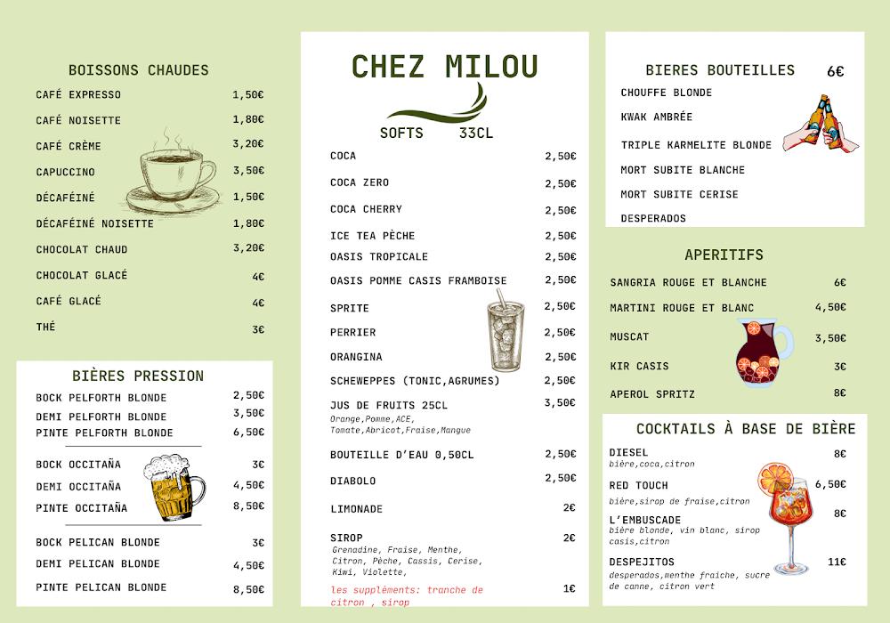 Restaurant Chez Milou - Menu Image 1