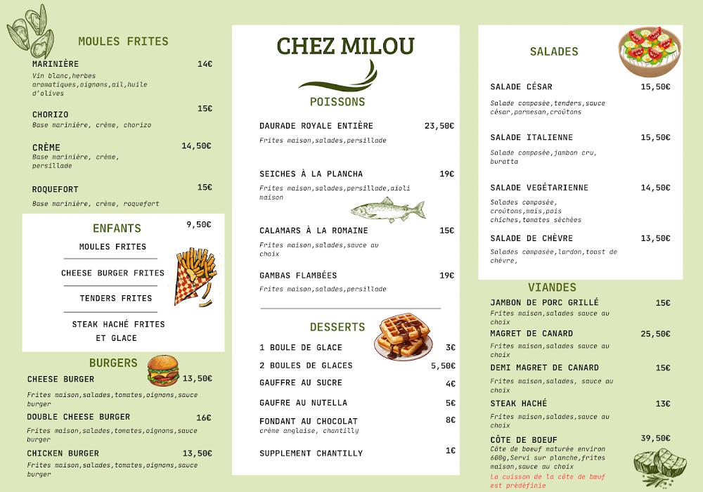 Restaurant Chez Milou - Menu Image 3