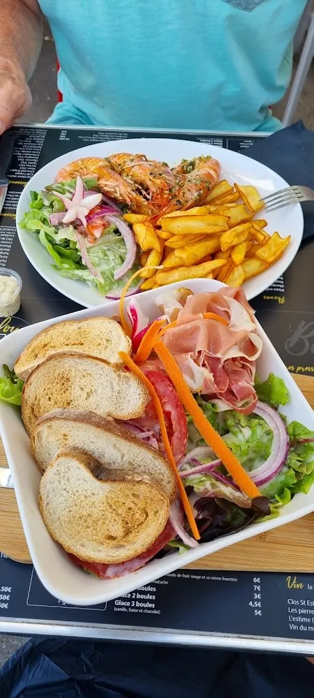 Scampis Fromage Au Four Salat